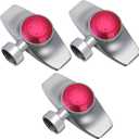 Honoson Sprinklers Circle Pattern Spot Sprinkler Lawn Garden Rotating Water Metal Square Sprinkler Adjustable 360 Degree Pattern Sprinkler Head for Yard Lawn Garden Watering (Red,3 Pieces)