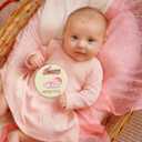 Esmorah Baby Gift Set, Baby Shower Gifts, Monthly Baby Milestone Signs & Baby Clothes Dividers Organizer(21 pcs), Hello World Sign - Unique Newborn Gifts for Boys and Girls (Pink)