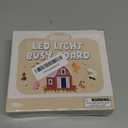 LED Busy Board for Toddlers 1-3, Montessori Toy with Key Switch, Light Up Wood Activity Sensory Board for Fine Motor Skills, Educational Travel Toy Gift for 1 2 3 Year Old Boys Girl（Farm Theme）