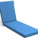 78 inch Chaise Lounge Cushion for Outdoor Furniture, Waterproof Fade Resistant Lounge Deck Chair Cushions for Patio Lawn, 78x24x3 Inch, Blue