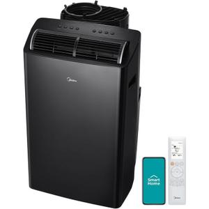 Midea Duo 14,000 BTU (12,000 BTU SACC) High Efficiency Inverter, Ultra Quiet Portable Air Conditioner, Cools up to 550 Sq. Ft., Works with Alexa/Google Assistant, Includes Remote Control & Window Kit