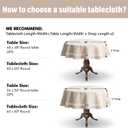 MIULEE Beige Round Linen Polyester Tablecloth with Decorative Cutouts Spring Waterproof Stain Resistant & Shrink-Proof Table Cloth 60x60 inch Farmhouse Style for Dining Wedding and Outdoor
