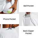 Women's High Waist Pleated Tennis Skirt with 4 Pockets Lightweight Athletic Golf Skorts Skirts for Running Workout (White, S)