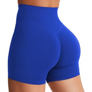 YEOREO SoftHue Women's Biker Shorts 4.5" Workout Gym Shorts High Waist Tummy Control Hidden Scrunch Running Yoga, XL