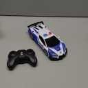 Remote Control Car with One Button Transformation, RC Cars Transforming into Robot, 2.4Ghz 360 Degree Rotation Police Car with Light, 1:18 Scale Transform Toys for Boys Girls Kids 4-7 8-12 6-8 (Blue)