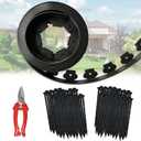 80 ft Fence Edging for Landscaping Include Garden Pruning Scissors,80 Spikes,80 ft Lawn Edging Edging for Landscaping Edging and Garden Edging and Garden Border and Flower Bed Edging (Black-80ft)