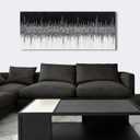 Art Hand-Painted Black and Gray Wall Art Textured Oil Paintings Modern Abstract Wall Art Home Decor 24x60 Inches, 24"L x 48"W