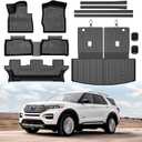 Floor Mat for Ford Explorer 2020-2026 Captain Chairs (Only Fit 7 Seats)