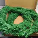 Artificial Christmas Wreath, Green Christmas Wreath，18 Inch Canadian Pine Artificial Christmas Wreath Gifts for Christmas Party Decor, Front Door Wreath, Unlit, Pack 2