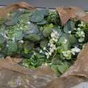 Eucalyptus Garland with White Flowers 4Pack: 5.9Ft Artificial Faux Greenery Vines for Valentine's Day Table Runner Wedding Bedroom Mantle Centerpieces Backdrop Decorations