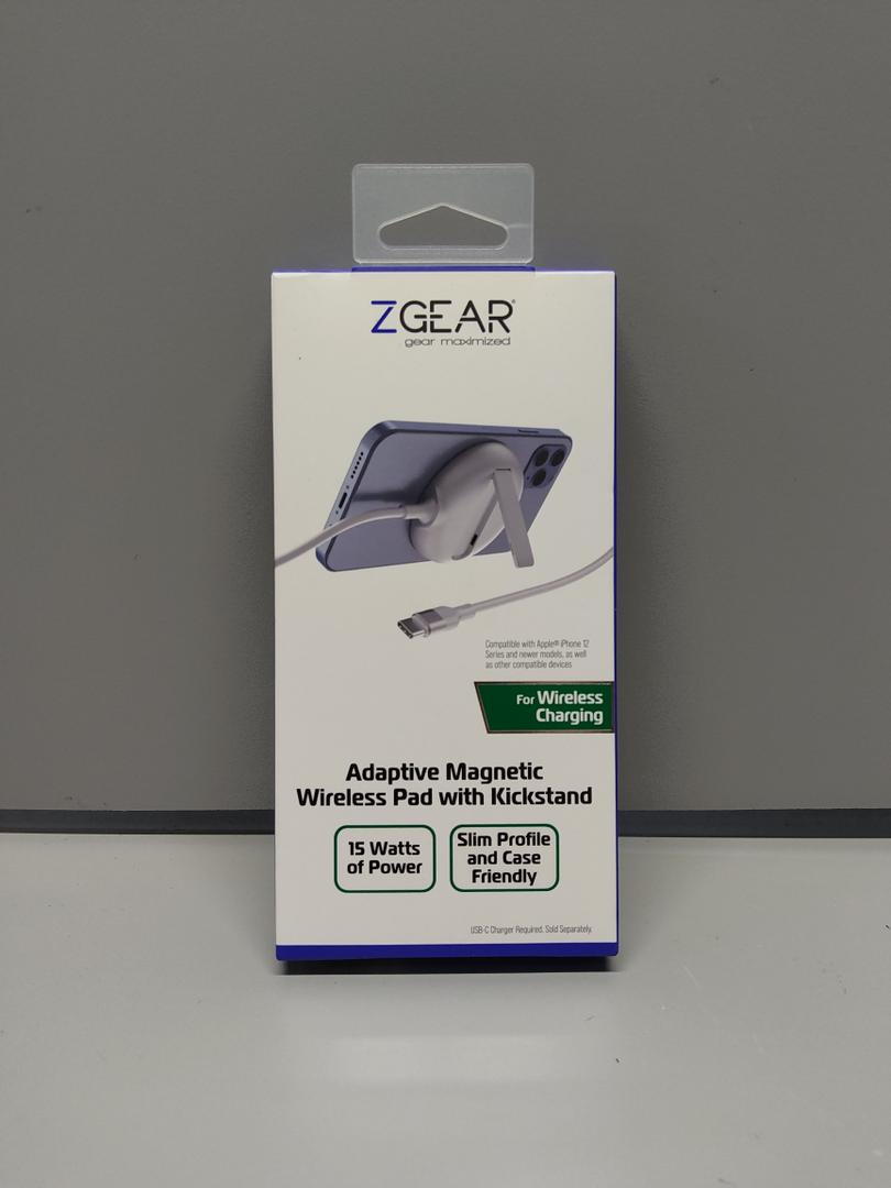 ZGear Adaptive Magnetic Wireless Pad With Kickstand, For Wireless Charging, 15 Watts Of Power