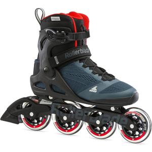 Rollerblade Macroblade 90 Men's Adult Fitness Inline Skate, Orion Blue/Spicy Orange, Performance Inline Skates, Size 10 Men
