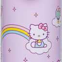 Zak Designs Sanrio Sage Kids Water Bottle For School or Travel, 14oz Stainless Steel Water Bottle With Straw, Handle, and Leak-Proof, Pop-Up Spout Cover (Hello Kitty)