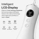 Water Dental Flosser for Teeth, Portable Cordless Water Flosser with 300ML Rechargeable with Type-C, IPX7 Waterproof Water Flossers for Adults with 3 Intensity Modes and 3 Flossing Tips Silver