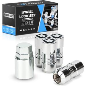 Wheel Lock Lug Nut Set M14 x 1.5 Anti Theft Fit Chevy Silverado Tahoe Suburban Avalanche Cadillac Escalade GMC Sierra Yukon XL Canyon Acadia Tesla 3 Y X S Ford Excursion &More Replace 24210