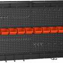 Ultrawall Black Pegboard Wall Organizer, 48X 36 inch for Garage Storage with Hooks, Storage Bins, Tool Panel Organizer, 72pcs