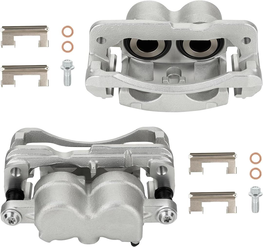 Disc Brake Caliper Assembly with Bracket fit for GMC Savana 1500 2500, Sierra 1500 2500 & Chevrolet Silverado 1500 2500 3500 & Cadillac 2000-2013,Left and Right Caliper set with 2PC,18-B4728+18-B4729