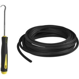 BAYTORY Window Screen Spline, 0.16" x 100' Replacement Round Black Window Screen Retainer Spline and Spline Removal Hook, Window Screen Repair for Installing Door Mesh Screens (0.16 in x 100 ft)