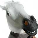 Horror Scary White Horse Head Mask for Halloween Cosplay Costume Party