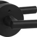 Goldenwarm 1 Pack Black Door Handle Interior, Matte Black Door Lever Privacy Door Handles Keyless, Zinc-Alloy Heavy Duty Door Hardware for Bedroom Bathroom