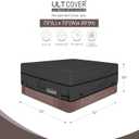 ULTCOVER Waterproof 600D Polyester Square Hot Tub Cover Outdoor SPA Covers 72 x 72 inch Black