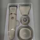 Ufree Bikini Trimmer Electric Razors for Women, Rechargeable Pubic Hair Trimmer Electric Shaver for Legs Body Hair, Bikini Shaver IPX7 Waterproof, White