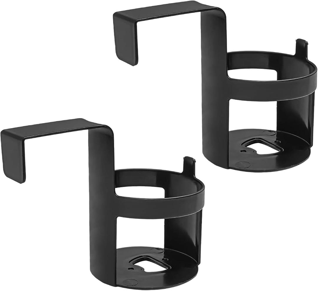 2-Pack Car Cup Holder, Waterproof and Durable, Portable Multifunction Automotive Cup Storage Accessories, Universal for Most Cars, Shockproof Scratchproof Side Window Seat Armrest Cup Holder (Black) (Style 1)