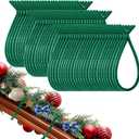 2 x 200PCS Christmas Garland Ties for Banister,15.7in Flexible Adjustable Holiday Garland Ties Green for Xmas Stair Home Decor Craft