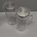 Set of 2 Glass Pitcher with Lid, 1200ml Leak Proof,Glass Water Jugs, BPA-Free,Microwave & Dishwasher Safe Pitcher,Sun & Iced Tea, Sangria,Cold Brew Coffee & More (1500ml)