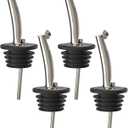 Stainless Steel Pourers, Speed Liquor Bottle Pourer for About 3/4" Bottle Mouth, 4 Pcs