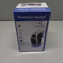 Mini Plug in Heater, Portable Wall Space Heater with Remote, Small Wall Outlet Heating with Adjustable Thermostat and 12H Timer, LED Display for Home Office Bathroom Indoor Use