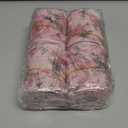 Generic 4 Rolls Pink Floral Wired Ribbon 2.5 Inch Vintage Rose Flower Ribbon for Bow Wreath Craft Gift Wrap Spring Summer Holiday Wedding Birthday Baby Shower Party Home Decor