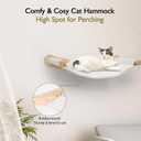 Heavy Duty Wooden Wall Mounted Cat Hammock - 21 * 18 in for Extra Large Indoor Cats 30 Lbs
