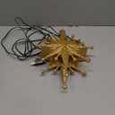 2025 Upgraded Christmas Tree Topper Projector Light with Rotating Bright LED & Wide Coverage, Universal Fit for Any Height Tree, Easy Install, Stable Base, Holiday & Party Decorations (Starlight Gold)