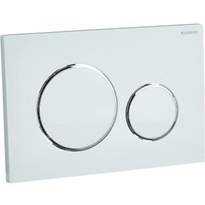 Geberit G115882KJ1 Sigma 20 Dual Flush 1.6 / .8 GPF Actuator Plate White/Polished Chrome