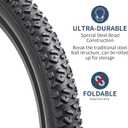 YUNSCM 2-PCS 24" Mountain Bike Tires 24 x 2.125/57-507 Compatible with Bike 24x2.125 Bicycle Tires (Y-1117)