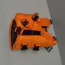 Kuoser Dog Life Jacket, High Flotation Reflective Dog Life Vest, Orange, M