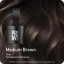BOLDIFY Hairline Powder - Water-Resistant Root Touch Up Hair Color for Gray Coverage - 24-Hour Stain-Proof, Mess-Free Hair Powder for Thinning Hair - Medium Brown