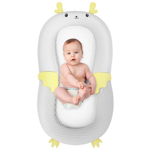 Baby Lounger for Newborns and Infants, Portable Co-Sleeping Bed with Pillow & Foot Rest - 100% Cotton, Snug, Travel-Friendly, Breathable Fabric, Ideal for Cribs & Floor - Sprinta