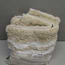 PURRUGS Bathroom Rug Non-Slip Machine Washable 20" x 30", Super Absorbent and Quick Dry Shaggy Microfiber Bath Mat, Extra Soft and Plush Bath Rug for Bathtub, Shower and Sink, Beige