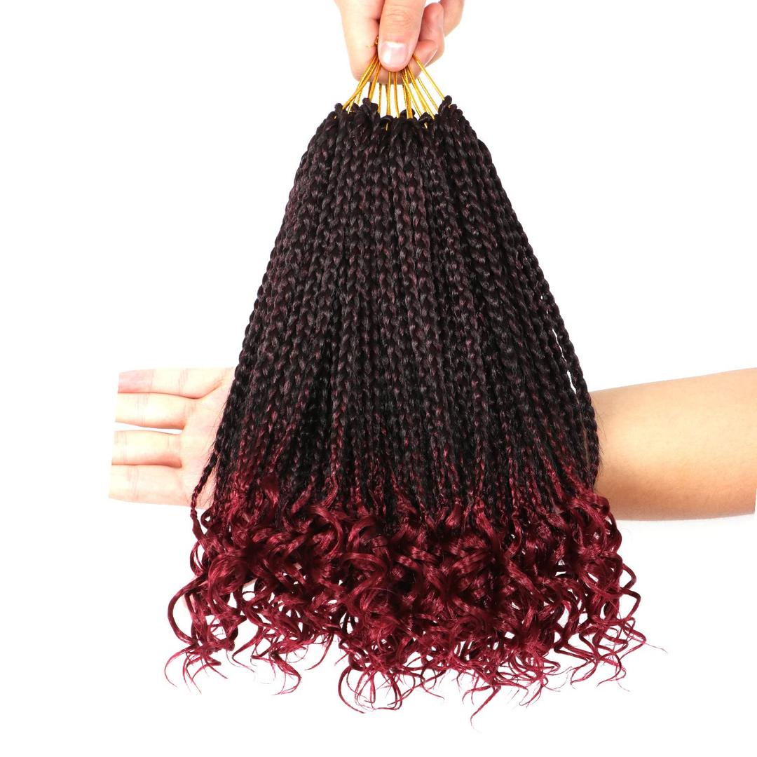 7 Packs 10 Inch Boho Goddess Box Braids Crochet Hair for Black Women (TBug#, 10 Inch (Pack of 7))