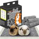 GINIDEAR Guinea Pig Bedding, Disposable Guinea Pig Cage Liners, Charcoal Odor Controlling Absorbent Waterproof Pee Pads for Rabbits, Hamster and Other Small Animals. 28''x51''(for Midwest),10 Count Expires 11/19/2027