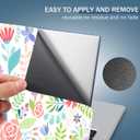 Laptop Skin Sticker Decal 15-15.6 Inches, Universal Reusable Vinyl Sticker for 12.1 13 13.3 14 15.4 Inches Netbook/Notebook PC, Waterproof & Scratch-Resistant (Flowers, Leaves)