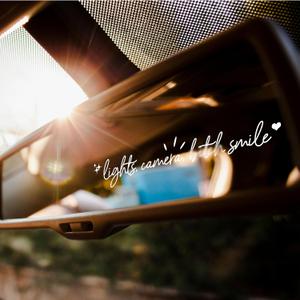 4 x Set 3Pcs Lights Camera B*tch Smile Rearview Mirror Decal - Funny, Selflove Decals - Positive, Inspiration - Vinyl Waterproof 4 Inches Car Decal - New Car Accessories for Mom Dad Friend