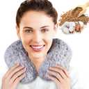 REVIX Microwavable Neck Warmer, Heated Neck Pillow with Flaxseed, Moist Heat Pad for Shoulder, Microwave Heating Pad with Soft Cover for Relaxation and Comfort