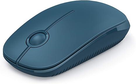 VssoPlor Wireless Mouse, 2.4G Slim Portable Computer Laptop Mouse with Nano Receiver Quiet Silent Optical Mice for Notebook, PC, Laptop, ComputerSapphire Blue