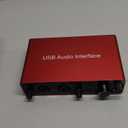 USB Audio Interface with 48V Phantom Power 24Bit/192kHz 4 Line Outputs & 2 Line Inputs for the Musicians, Vocalist, Podcaster,USB Audio Interface Works with Most DAWs and Recording Software