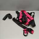 Home Resistance Training Kit, Suspension Trainer Straps with Adjustable Extension, Door Anchor, and Carry Bag  Strength Training Equipment for Full Body Bodyweight Workouts at Home or Outdoors (Pink)