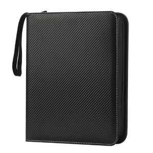 9 Pockets Trading Card Binder with Sleeves Card Organizer, 900 Double Sided Pocket PU Card Collection Binder, Baseball Binder,for Sports Card, MTG, TCG Yugioh Card (Black)
Black Binder With Sleeves