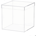 Dayaanee Clear Acrylic Box with Lid, Clear Acrylic Plastic Square Cube Containers Storage Box 7.9x7.9x7.9 Inches/200X200X200mm for Candy Pill and Tiny Jewelry Home and Outdoor